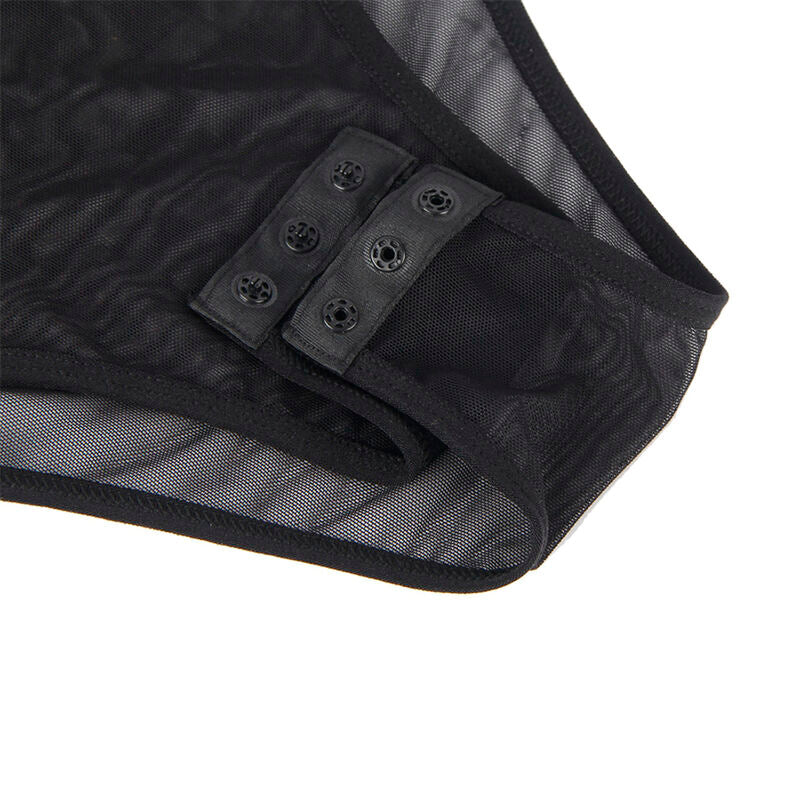 Body sexy de encaje negro SUBBLIME, talla S/M, con detalles delicados y ajuste ajustado, para un look seductor y elegante.