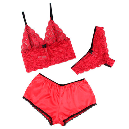 SUBBLIME - 953904 SET 3 PECES ENCAIX I SATEN VERMELL L/XL