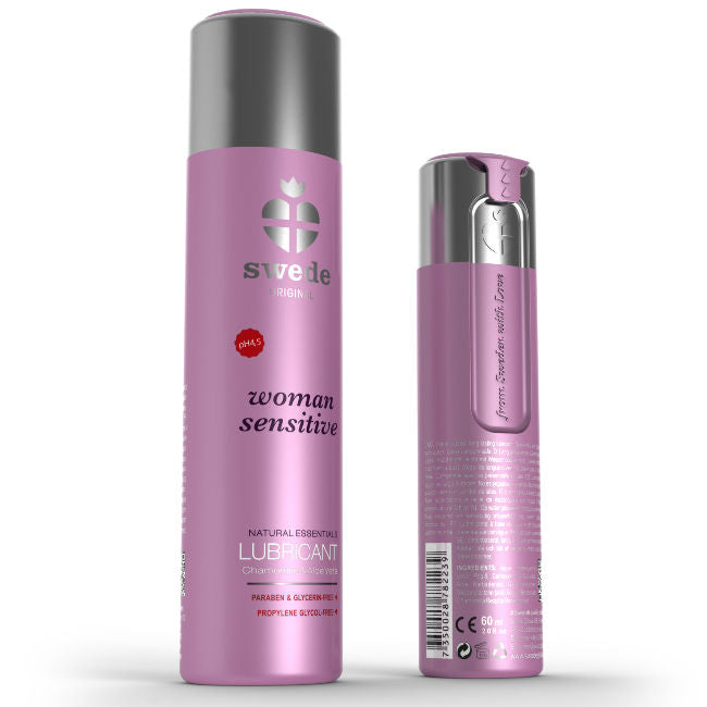 SWEDE Original Lubricant for Women, Sensitive formula in a 60 ml bottle with a sleek design.
