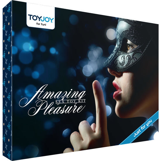 Kit de juguetes TOYJOY Amazing Pleasure con vibradores y accesorios para explorar sensaciones y placer.