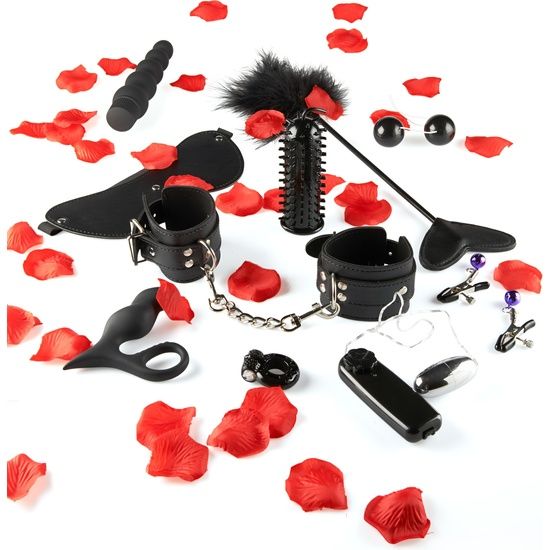 Kit de juguetes TOYJOY Amazing Pleasure, variedad de accesorios y juguetes eróticos en colores vibrantes, para experiencias íntimas.
