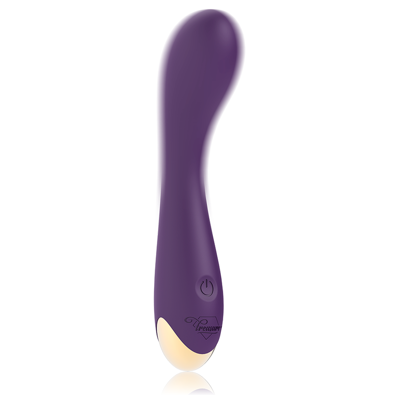 Vibrador G-spot TREASURE Hansel compatible con tecnología inalámbrica WatchMe, con diseño elegante y control remoto.