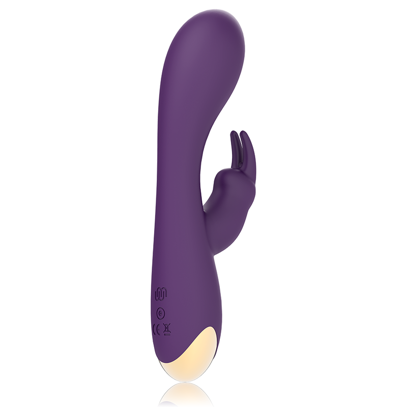 Vibrador Laurence Rabbit de TREASURE compatible con tecnología WatchMe Wireless, con diseño elegante y detalles suaves.