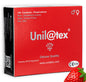 Preservativos rojos de fresa de la marca UNILATEX, paquete con 144 unidades, en caja con diseño colorido y tamaño estándar.