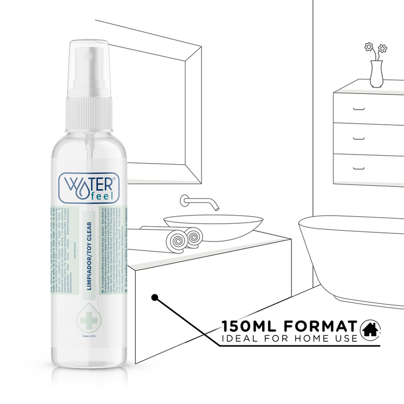 Limpiador de juguetes Waterfeel Sterile de 150 ml, líquido suave para desinfectar juguetes infantiles con eficacia.