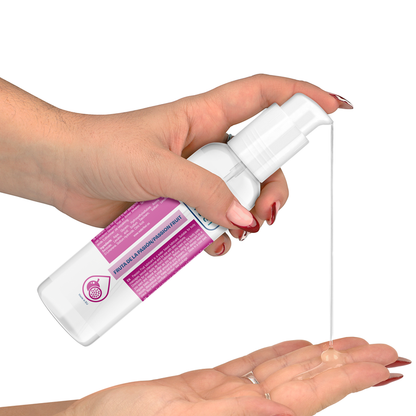 Lubricante base agua WaterFeel sabor fruta de la pasión en botella de 175 ml, con envase transparente y etiqueta colorida.