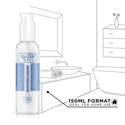 Lubricante WATERFEEL efecto frío en botella de 150 ml, con textura suave y sensación refrescante para mayor comodidad.