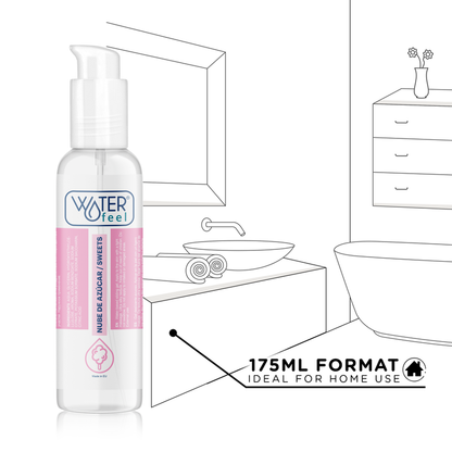 Lubricante Waterfeel Nube de Azúcar en frasco de 175 ml, textura suave y agradable para mayor comodidad.