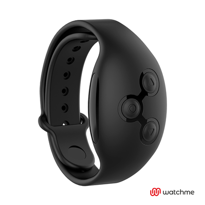 Reloj WearWatch WatchMe con vibrador de tecnología dual en color fucsia y azabache, con pantalla y pulsera ajustable.