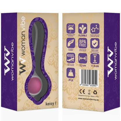 Bola geisha de silicona rosa de WOMANVIBE, diseño elegante y suave, ideal para ejercicios de suelo pélvico y bienestar femenino.