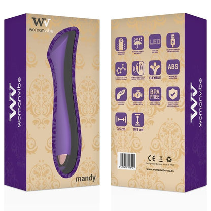 WOMANVIBE - MANDY VIBRADOR RECARREGABLE SILICONA PUNT "K"