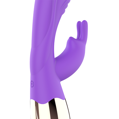 Vibrador recargable de silicona para mujer WOMANVIBE Viora, diseño elegante y suave para placer y comodidad.