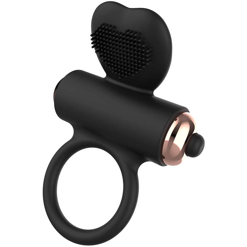 Anillo vibrador de silicona WOMANVIBE Zeus, diseño elegante y flexible para placer íntimo.
