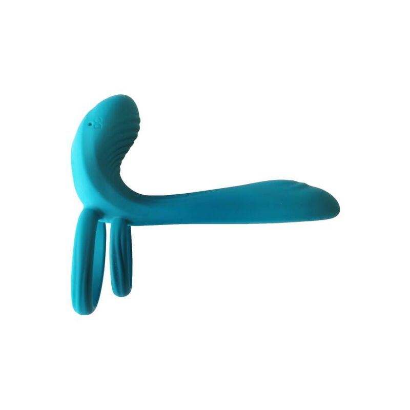 Anillo vibrador para parejas XOCOON de color verde, con diseño compacto y texturizado para mayor placer y estimulación.