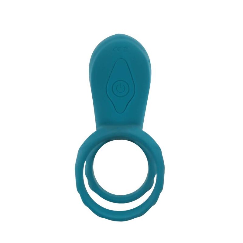 Anillo vibrador para parejas XOCOON en color verde, diseñado para uso íntimo con textura y tamaño ajustable.