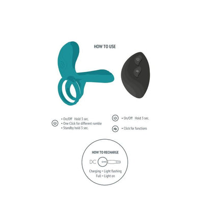 Anillo vibrador para parejas XOCOON en color verde, con diseño compacto y textura suave para uso íntimo.