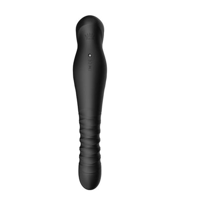 ZALO King Thruster negro, tabla de skate con diseño robusto y ruedas negras en una superficie blanca.
