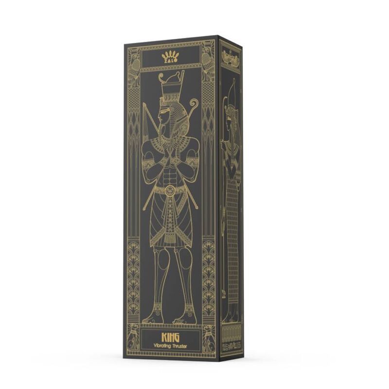 Vibrador ZALO King Thruster negro, con diseño resistente y textura suave, ideal para estimulación intensa y placer personal.