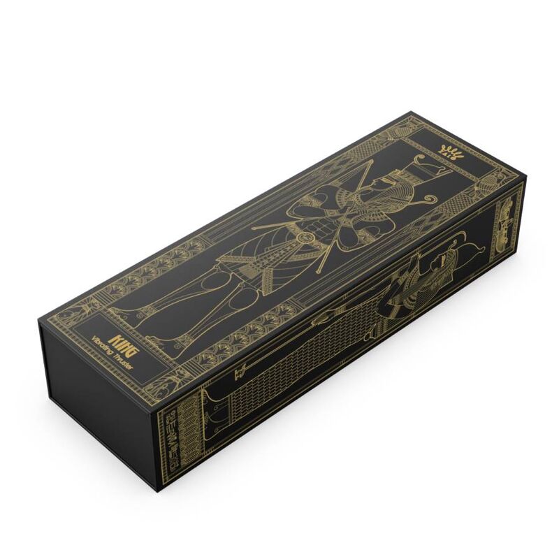 Vibrador ZALO King Thruster negro, con diseño robusto y suave, ideal para placer masculino y estimulación intensa.
